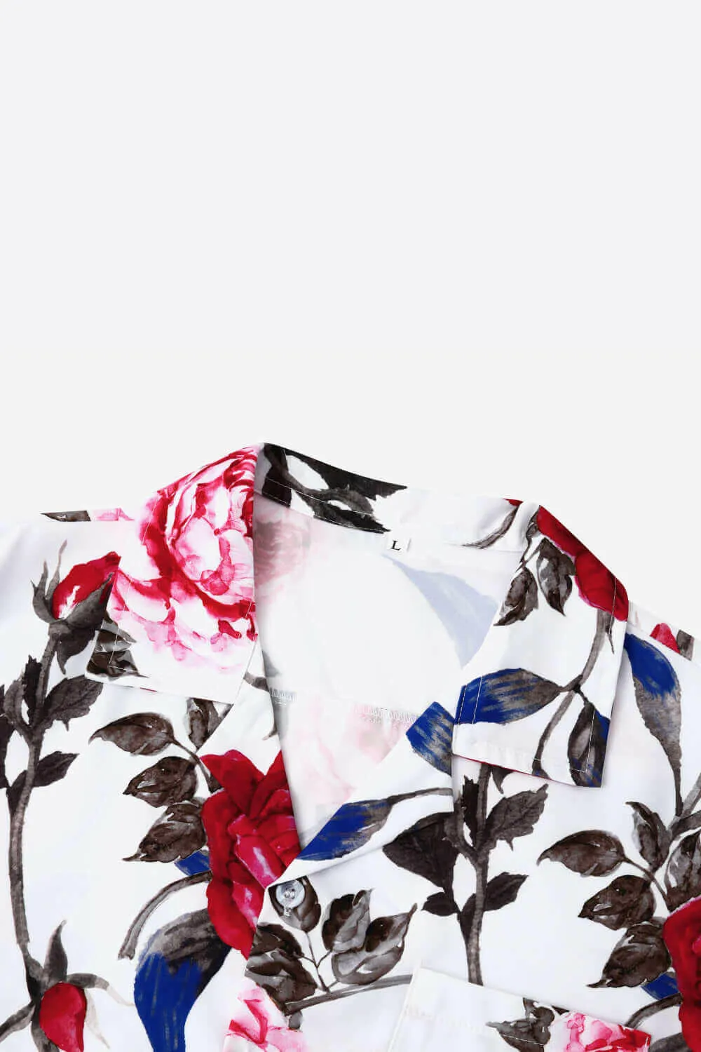 Full Size Floral Pocket Short Sleeve Shirt