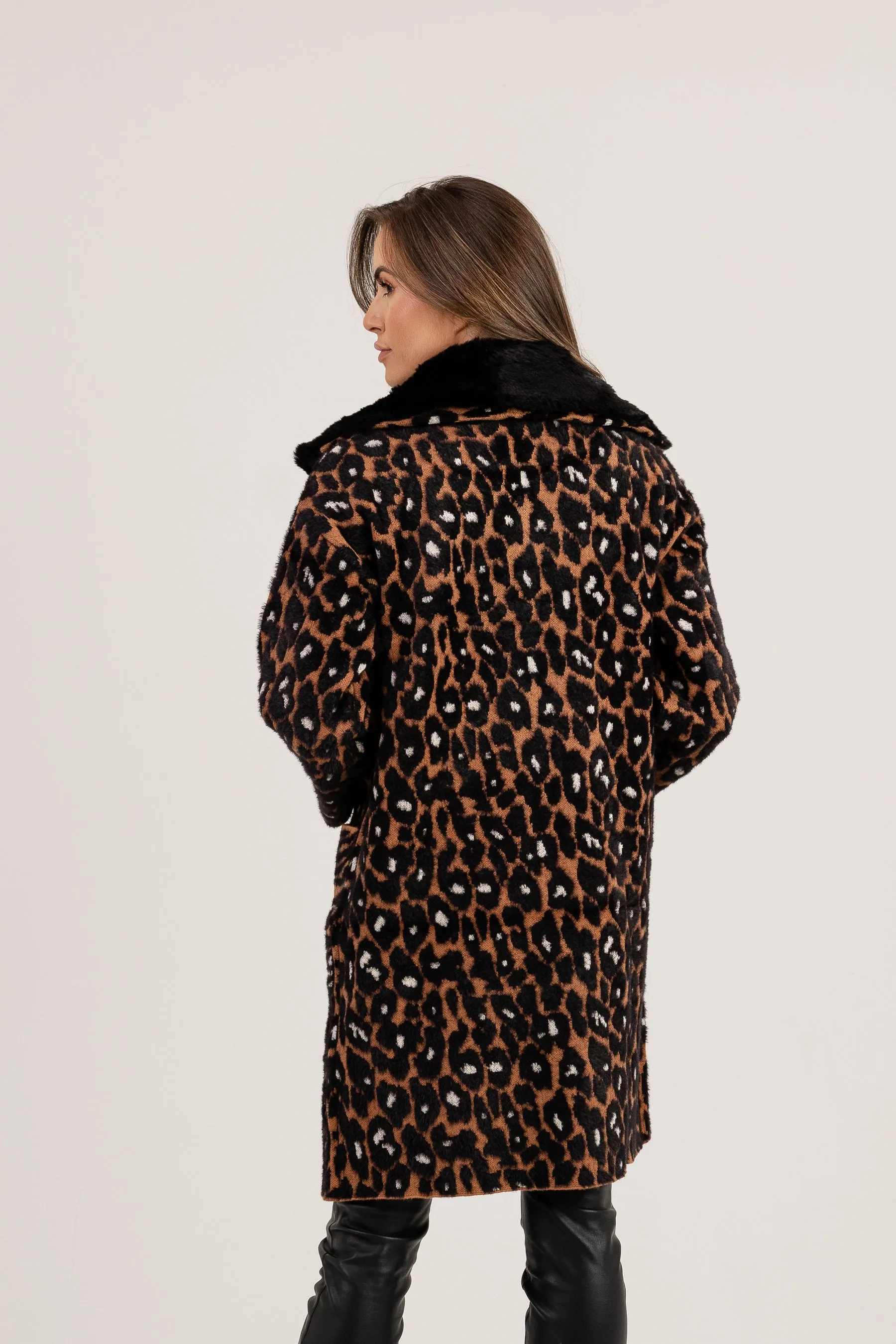 Georgia leopard print coat