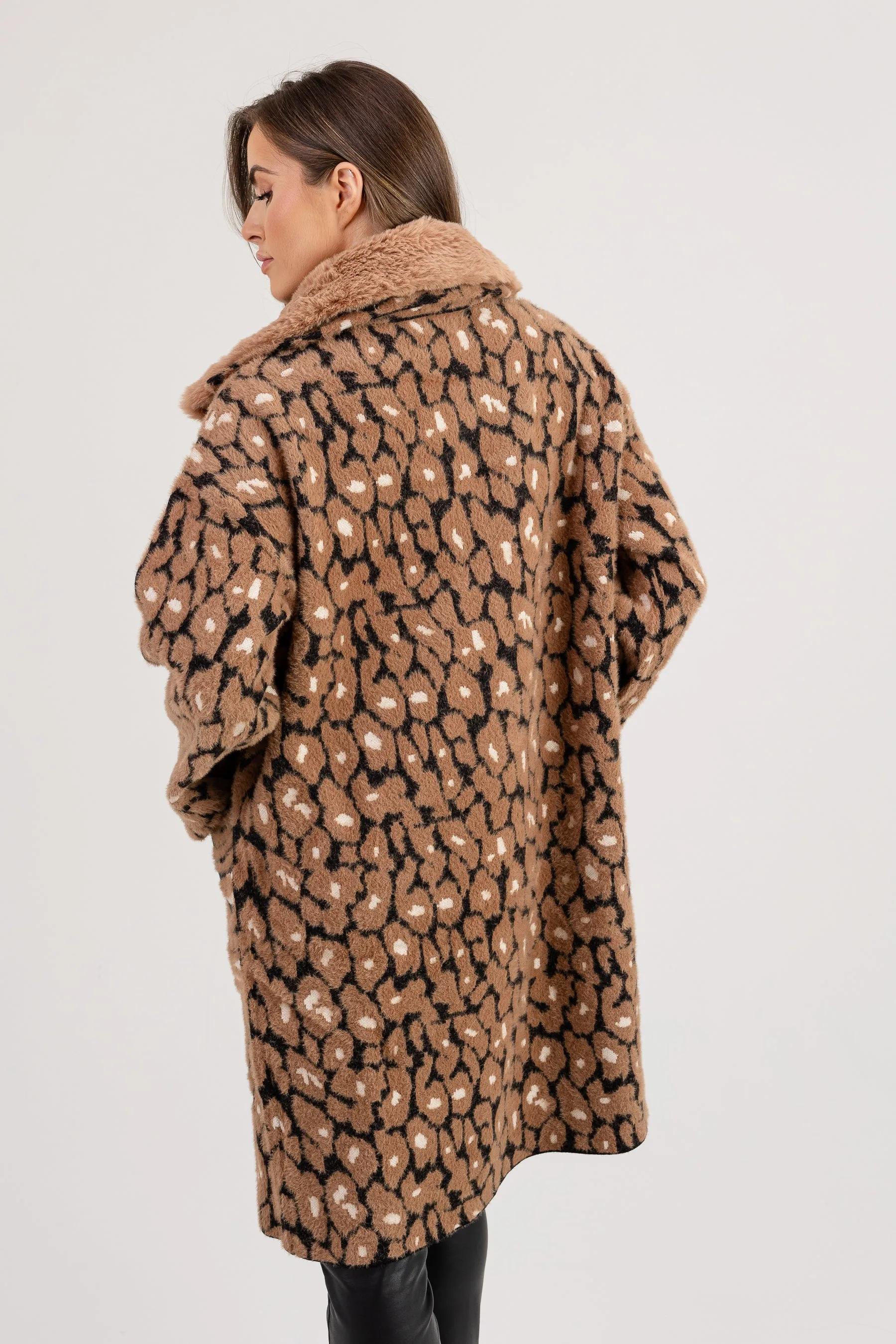 Georgia leopard print coat