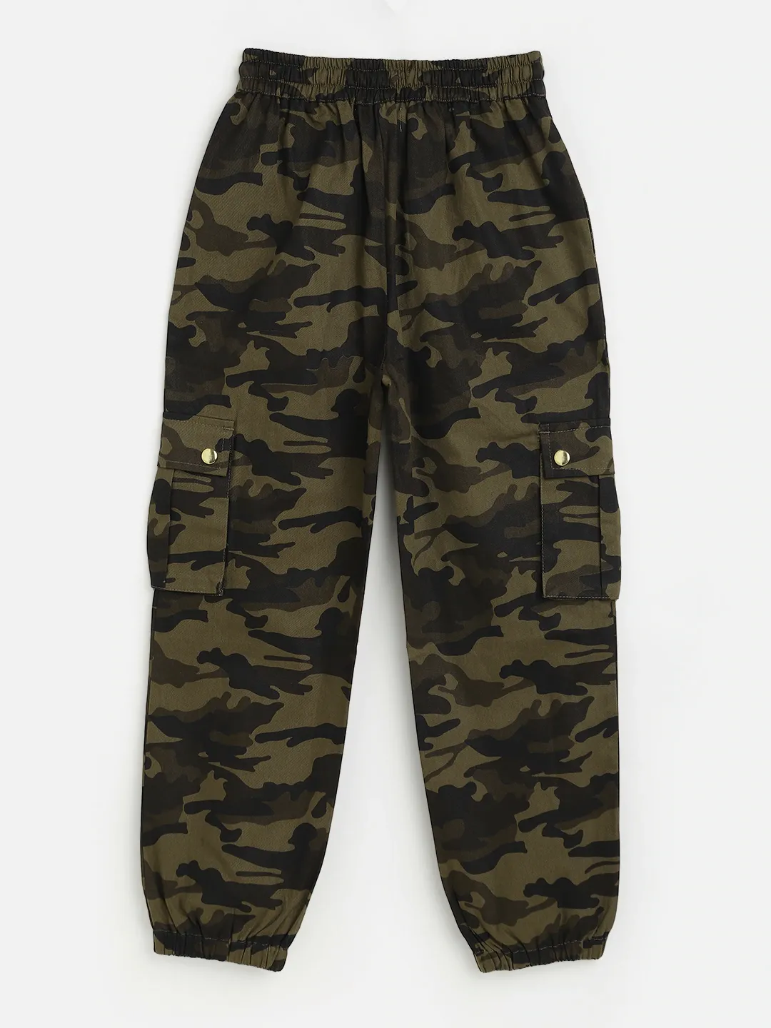 Girls Camouflage Twill Joggers