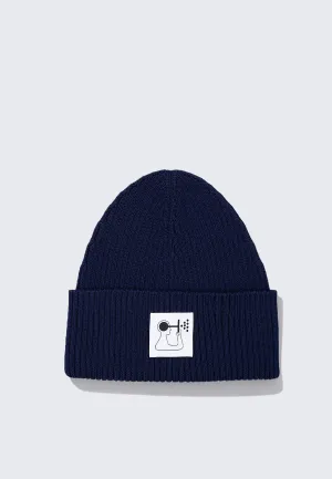 GM x NP Rib Beanie - hydrone blue