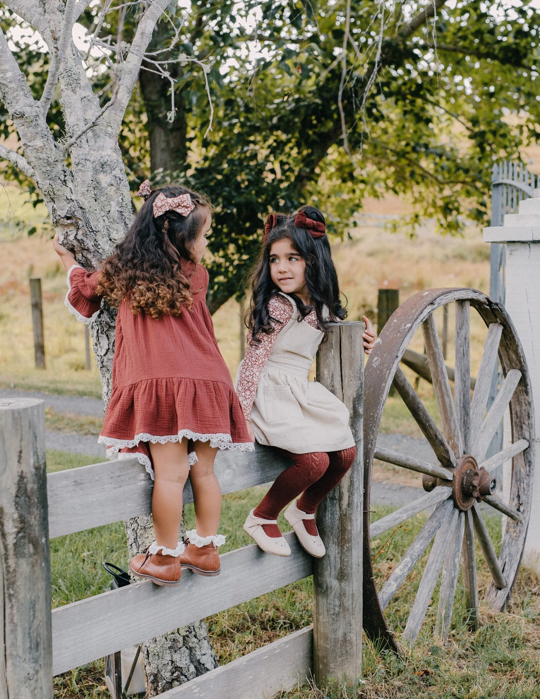 Hazel Corduroy Pinafore Dress - Eggshell