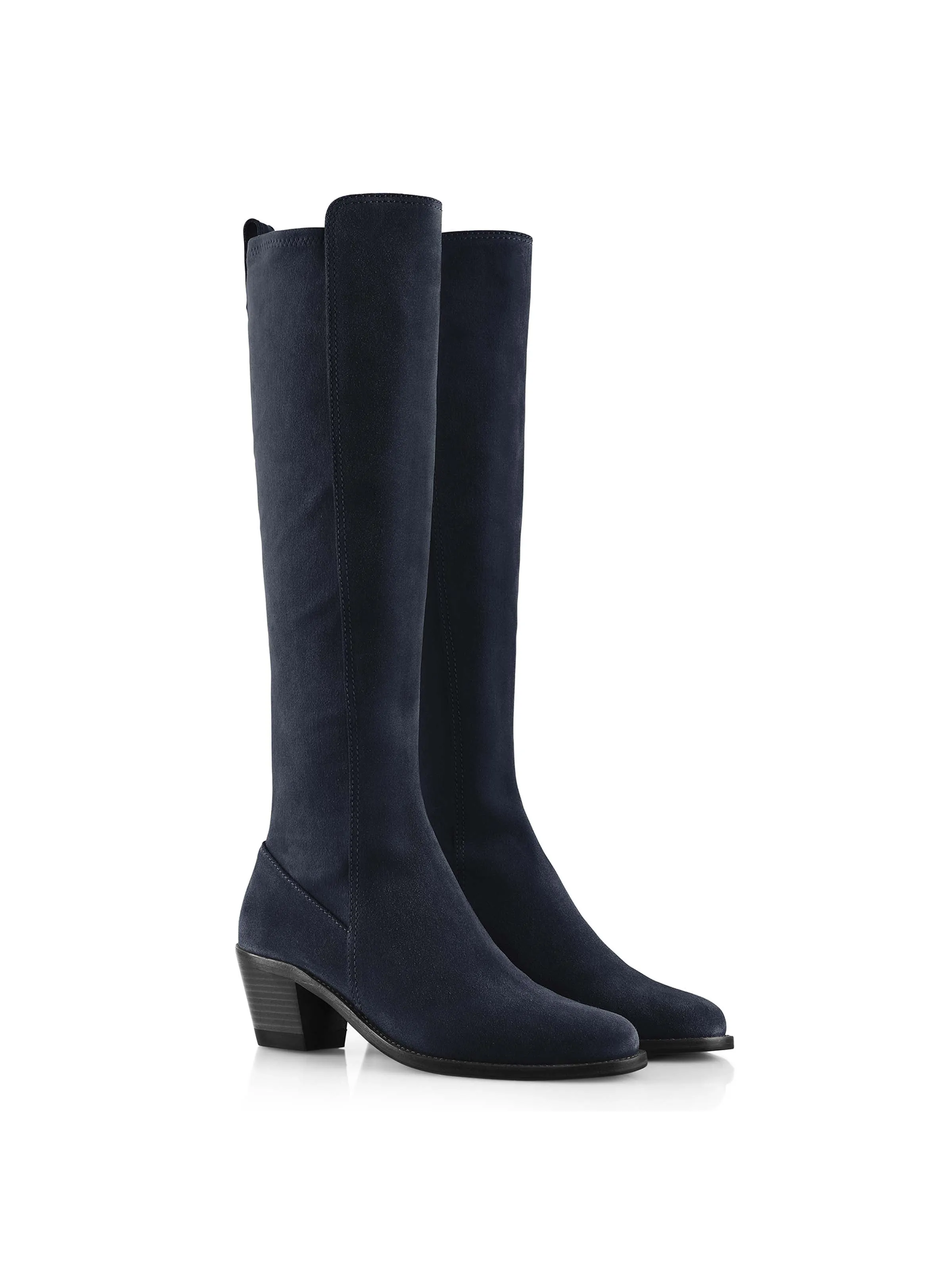 Heeled Belgravia - Navy Suede