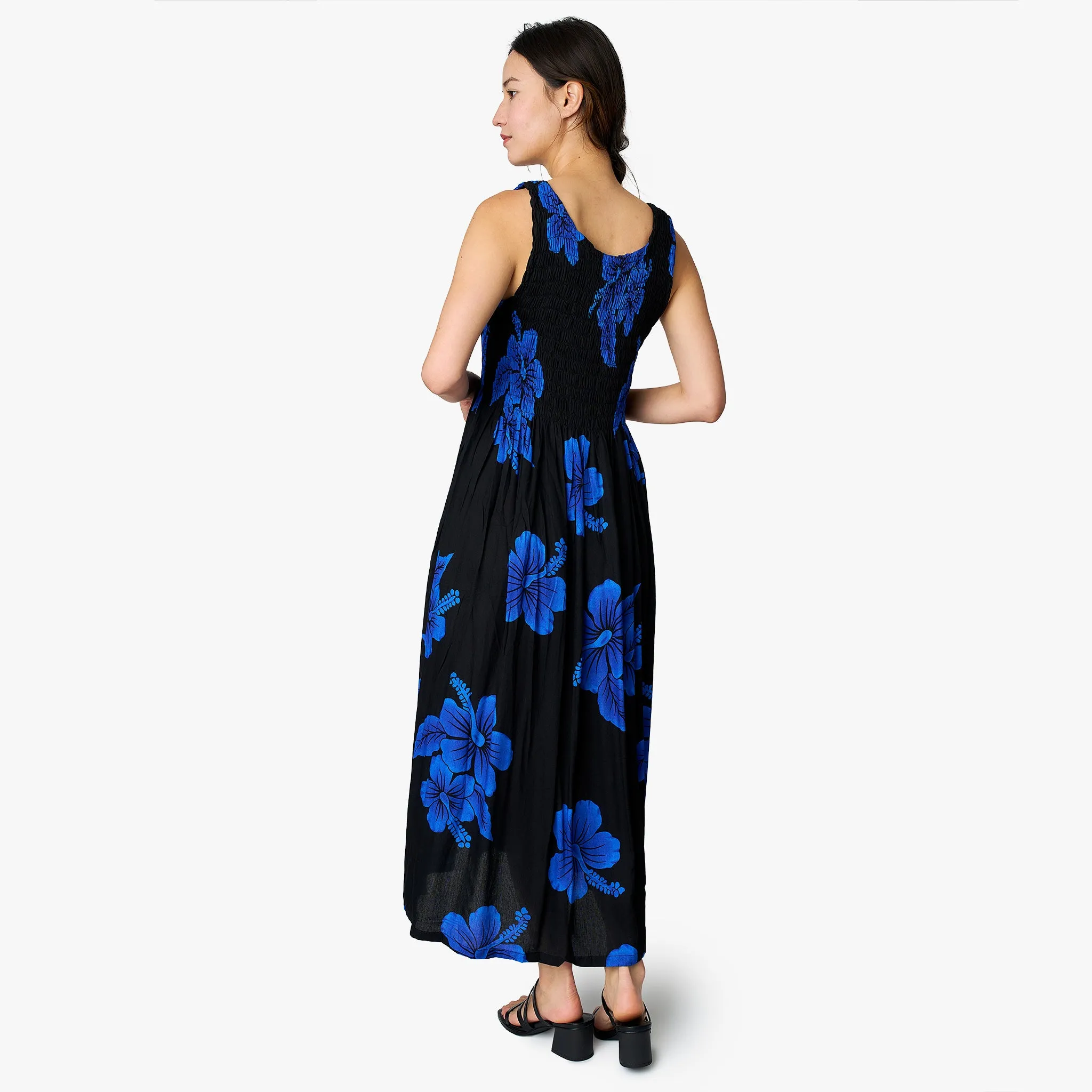 Hibiscus Smock Long Dress