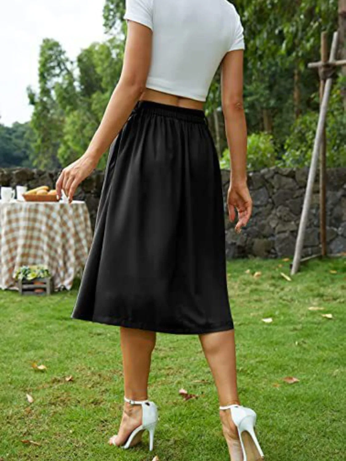 High Waist Midi Skirt