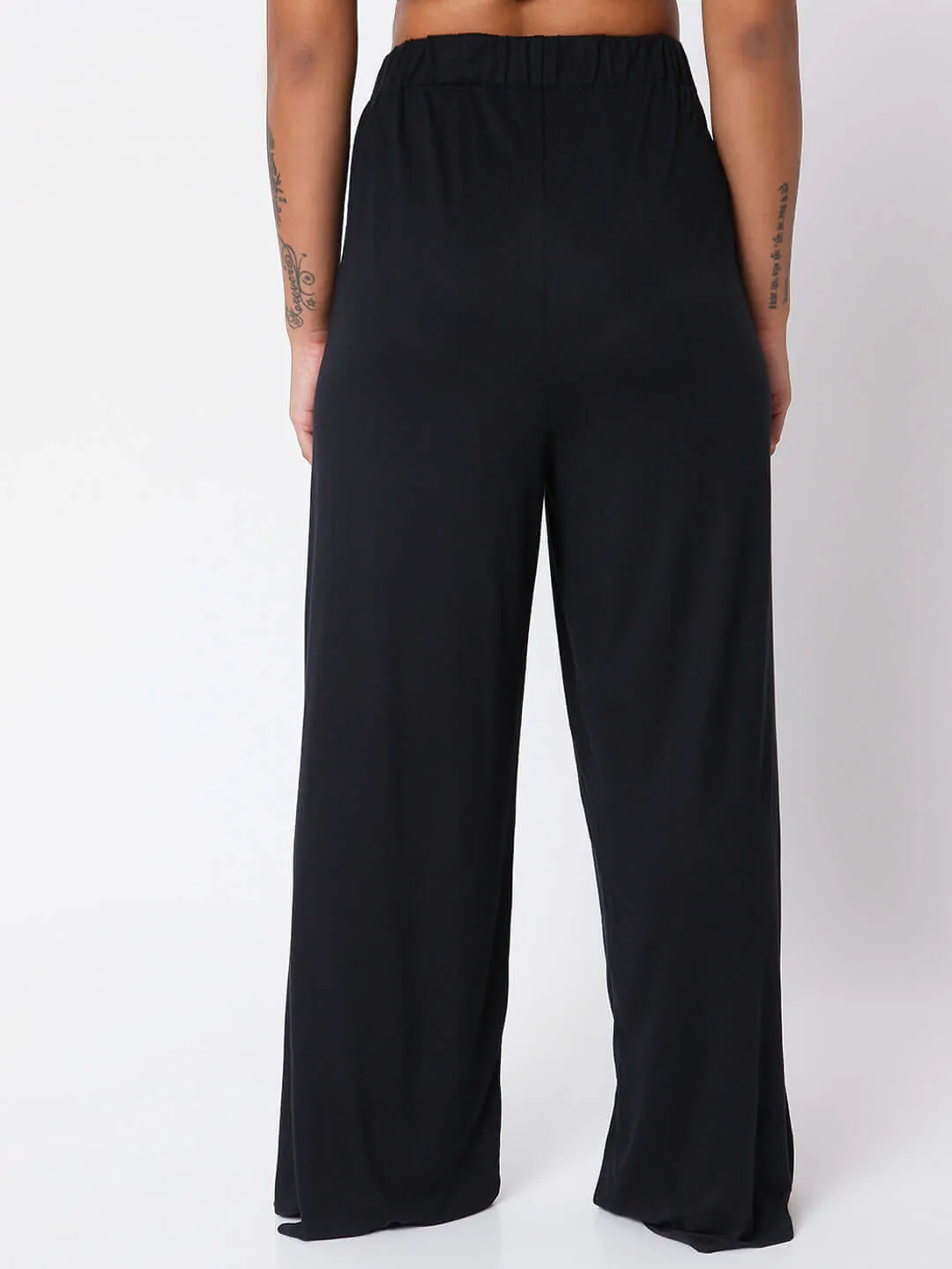 High Waist Modal Lounge Pants Black