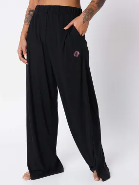 High Waist Modal Lounge Pants Black