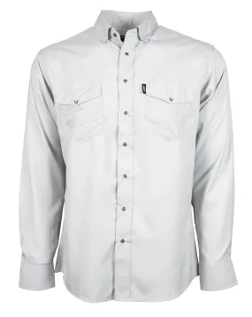 HOOEY "SOL" GREY LONG SLEEVE PEARL SNAP SHIRT