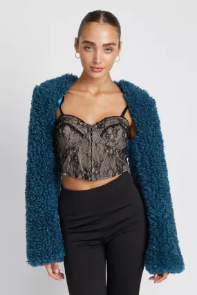 Hot Girl All Good Faux Fur Bolero Sweater