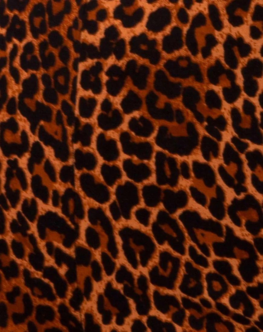 Hot Pant in Ditsy Leopard Orange