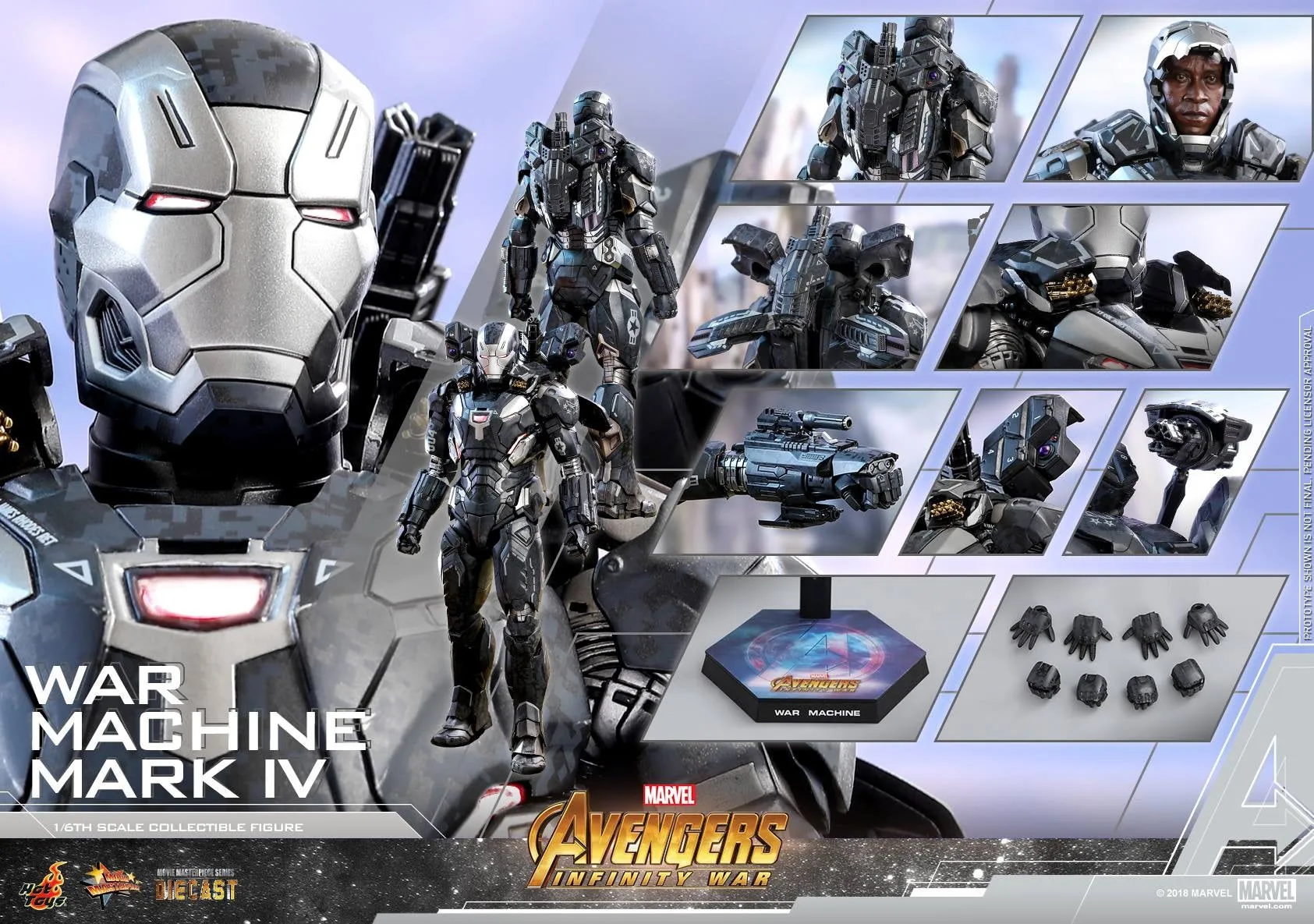 Hot Toys - MMS499D26 - Avengers - Infinity War - 1/6th scale War Machine Mark IV Collectible Figure