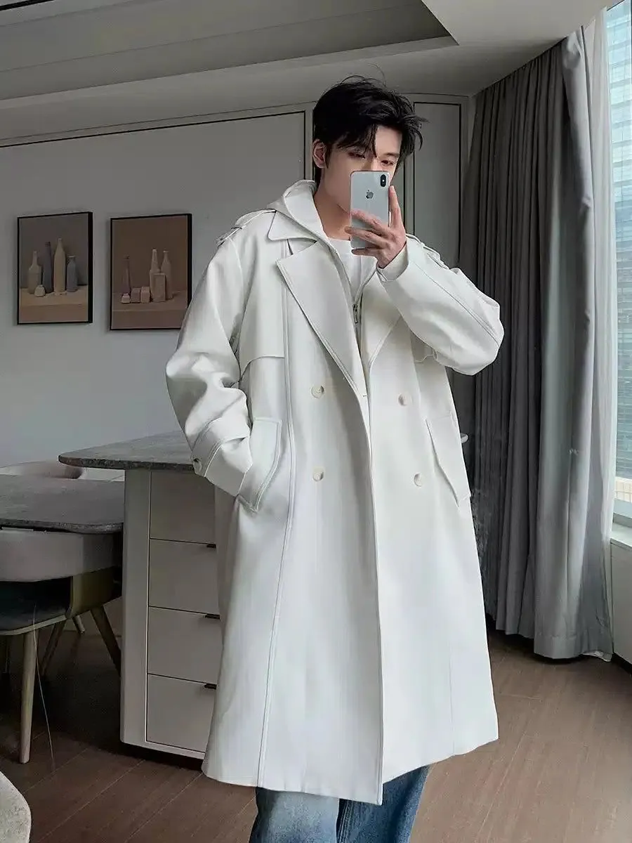 Hua Double-Breasted Windbreaker Trench Coat