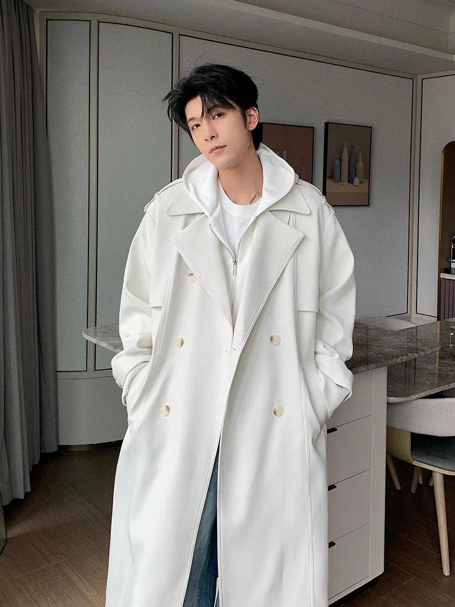 Hua Double-Breasted Windbreaker Trench Coat