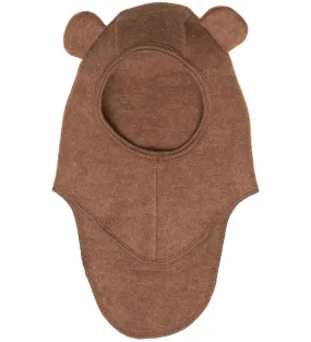 HutteliHut MINI BEAR Balaclava Ears Soft Wool Caramel Cafe