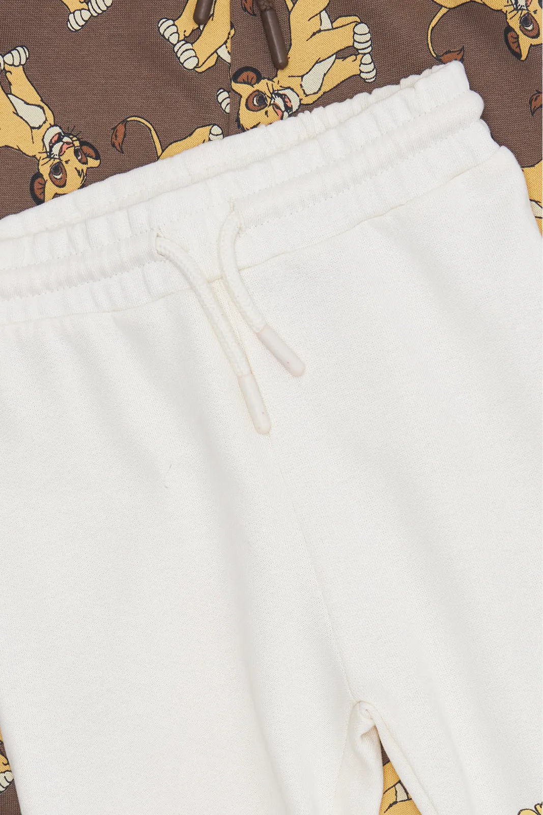 Infant Boys Ivory And Brown Active Pants Set (Pack Of 2)