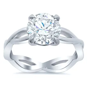 Infinity Style Solitaire Engagement Ring