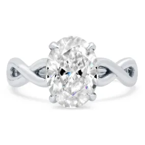 Infinity Twist Solitaire Engagement Ring Setting