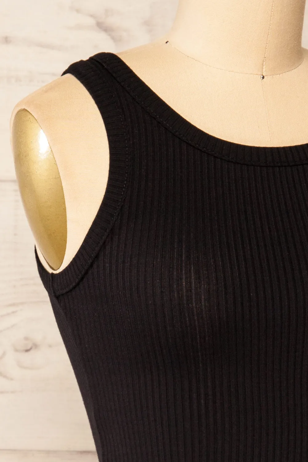 Janee Black | Ribbed Cami w/ Round Neck