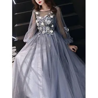 Ketty More  Women Flower Bust Loose Sleeve Wedding Dress-KMWDC4976