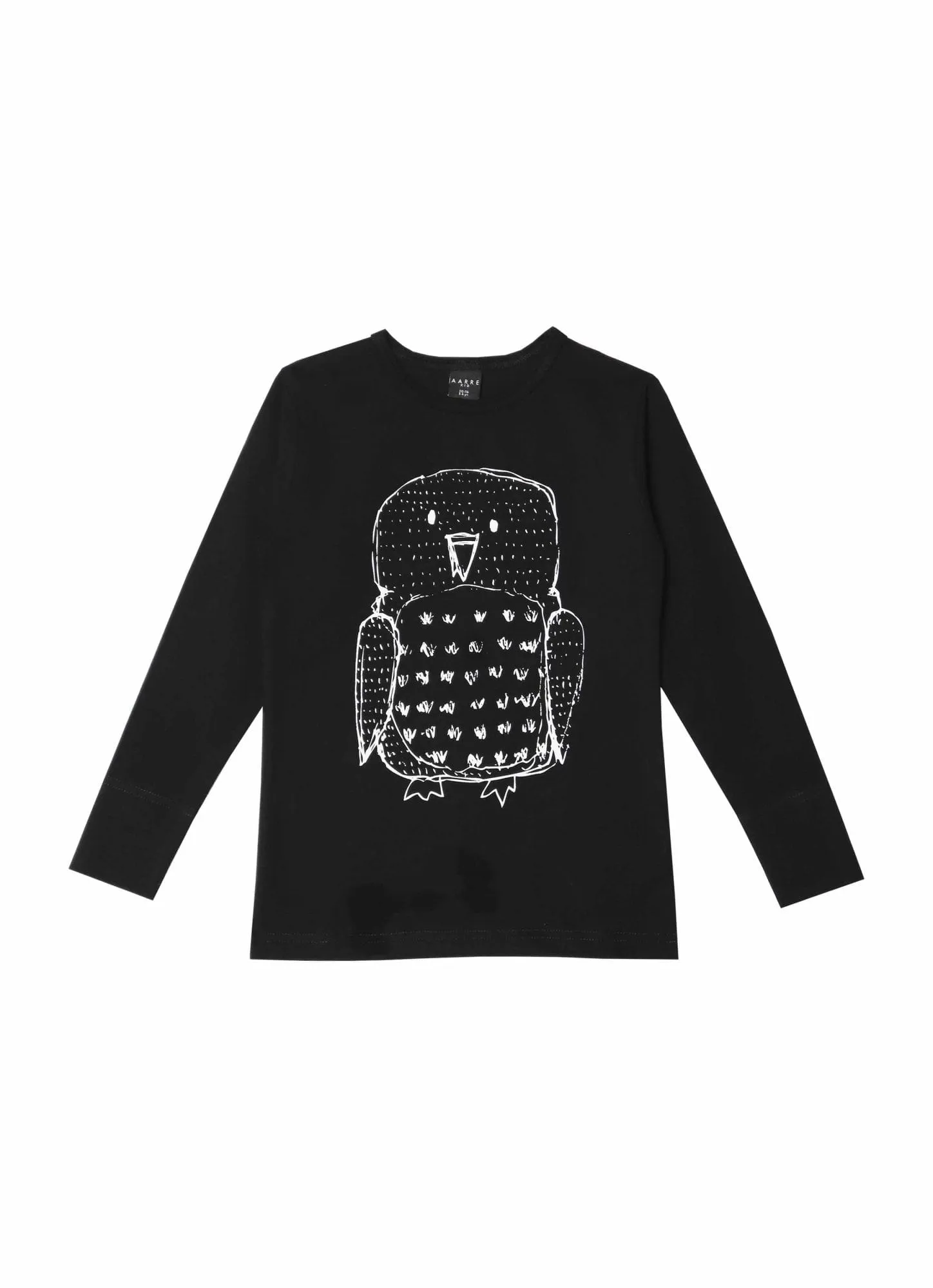 Kids' Long Sleeve Owl Shirt Black