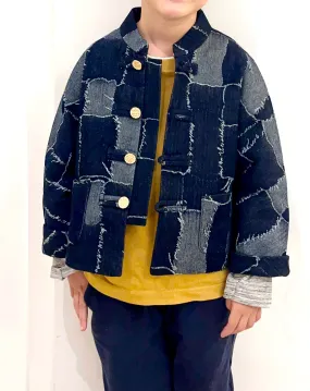 Loulou Kids Patchwork Denim Jacket (w/ lining)