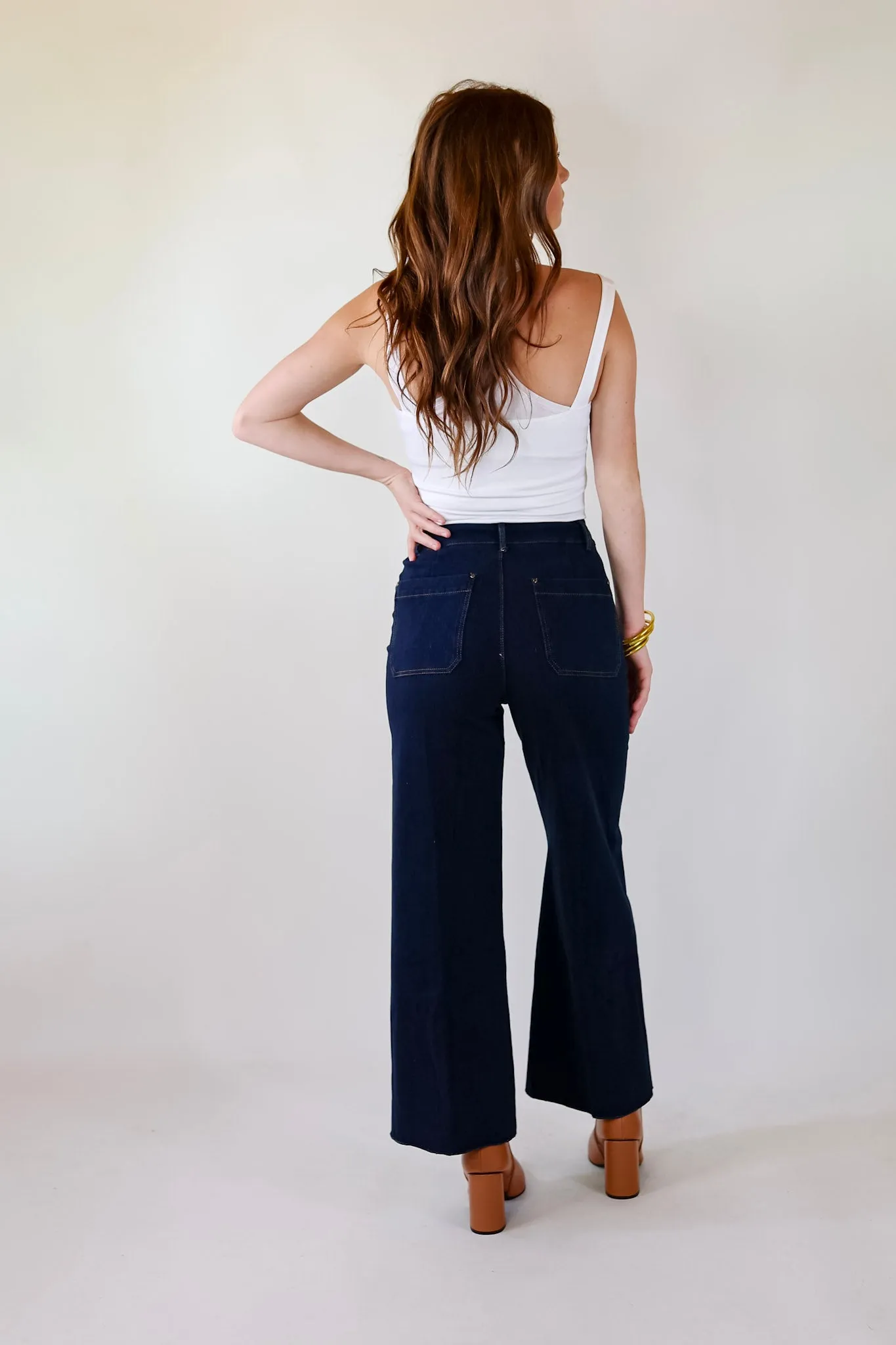 Lyssé | Erin Wide Leg Denim Trousers in Indigo