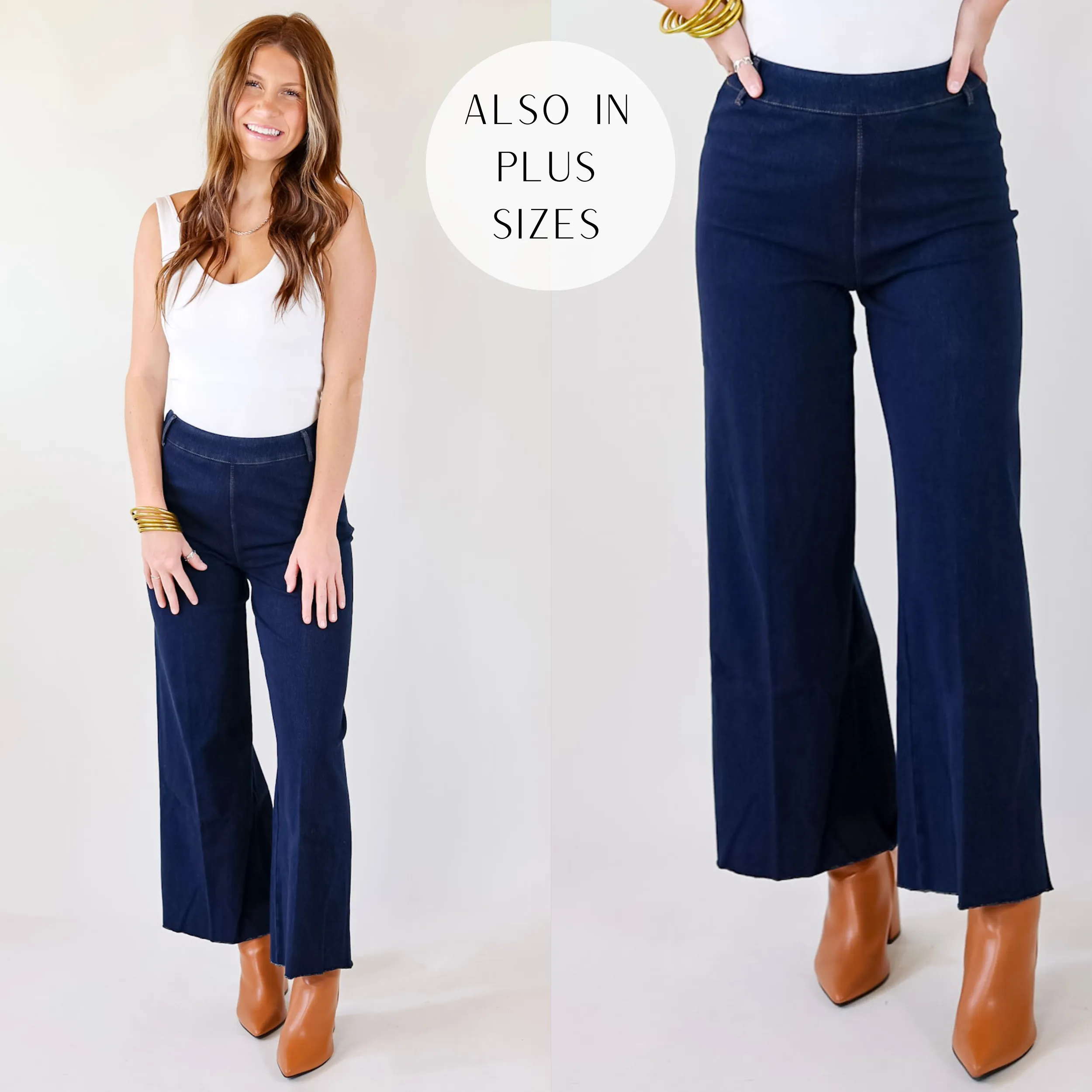 Lyssé | Erin Wide Leg Denim Trousers in Indigo