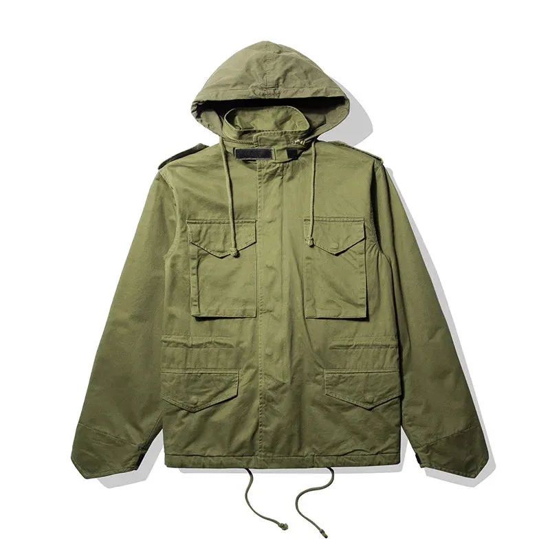 M65 Hooded Jacket Multi-pockets Regular Fit Military Style