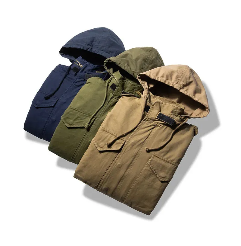 M65 Hooded Jacket Multi-pockets Regular Fit Military Style