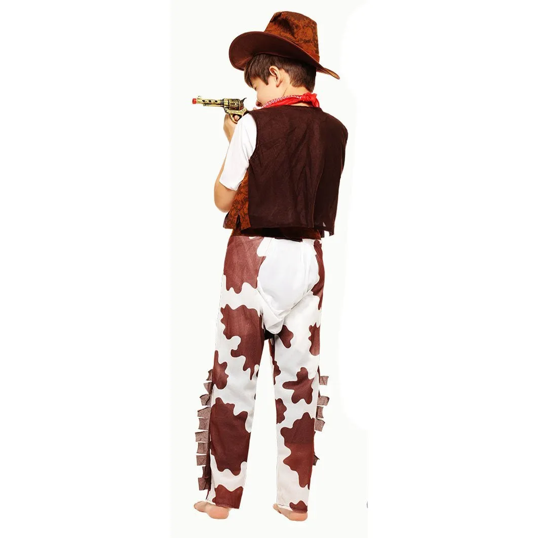 Matching outfit classic wild west fancy dress western cowboy stage costume