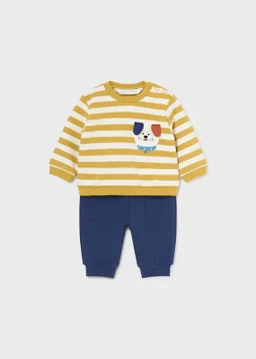 MAY Striped Puppy Pocket Top with Pant