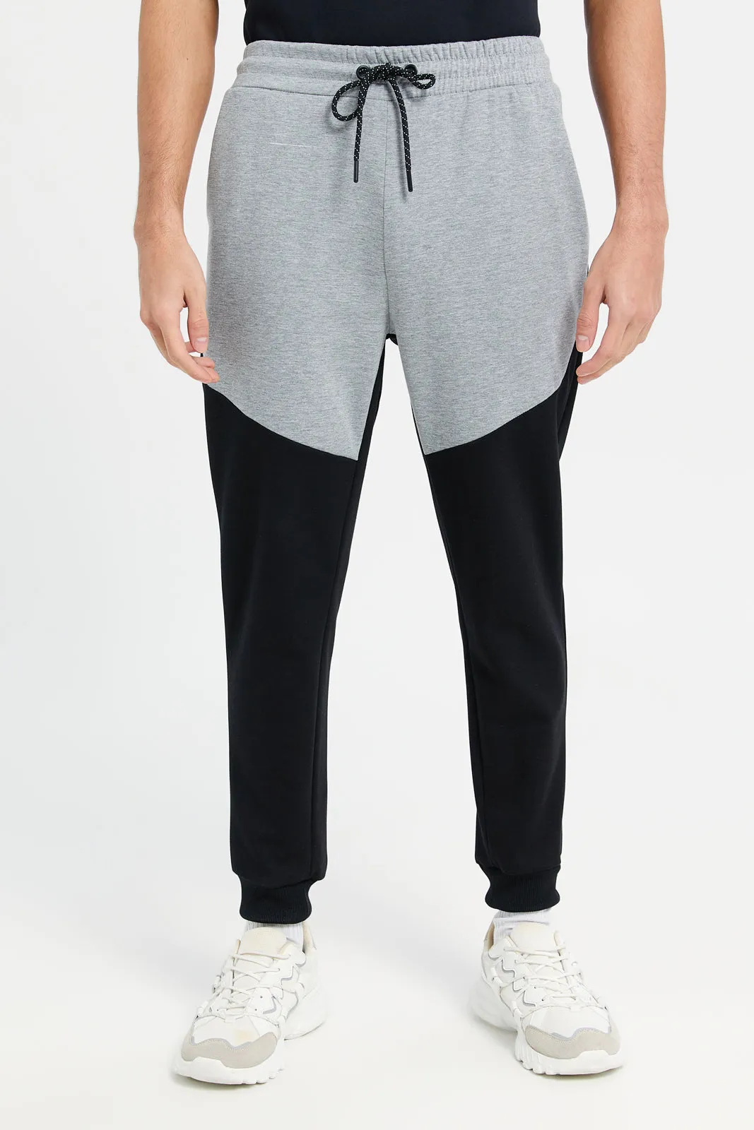 Men Black And Grey Active Pants