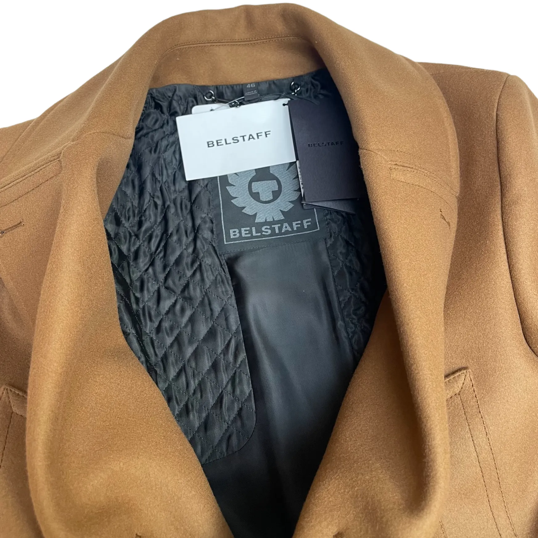 Men Brown Wool Coat - S