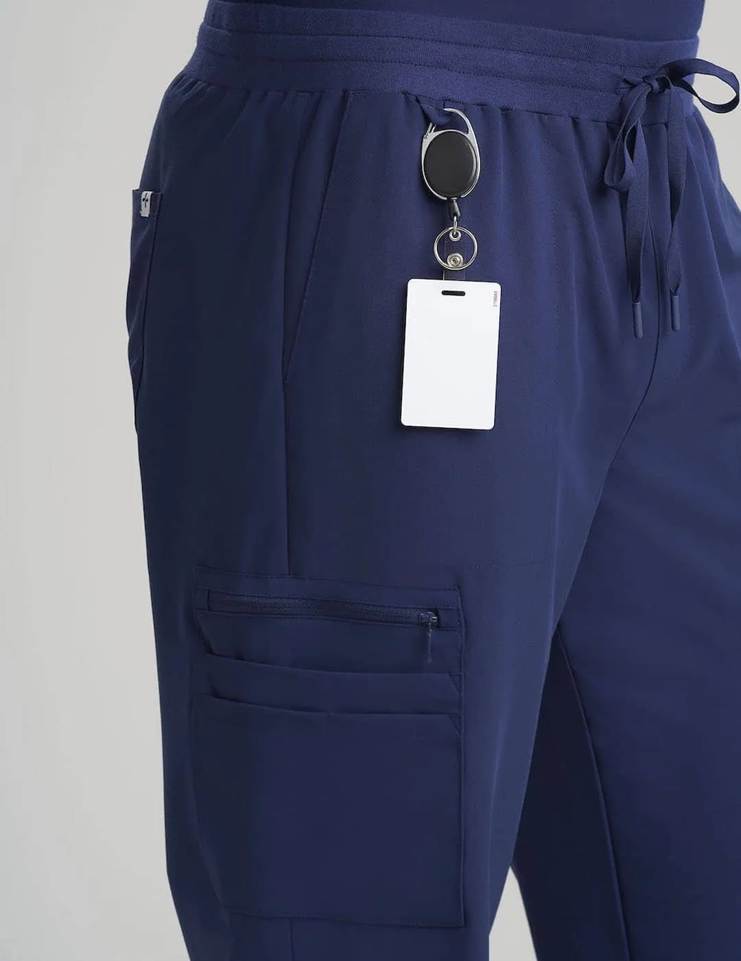 Men's 10-Pocket Jogger Scrub Pants - Navy