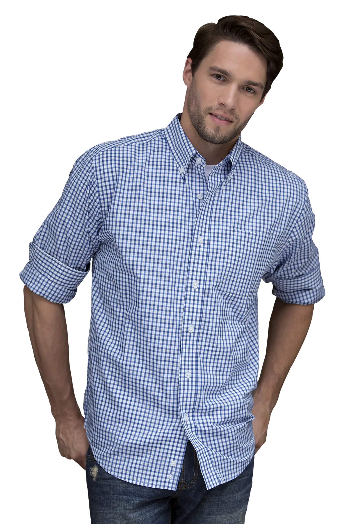 Men's Easy Care Gingham Check Shirt