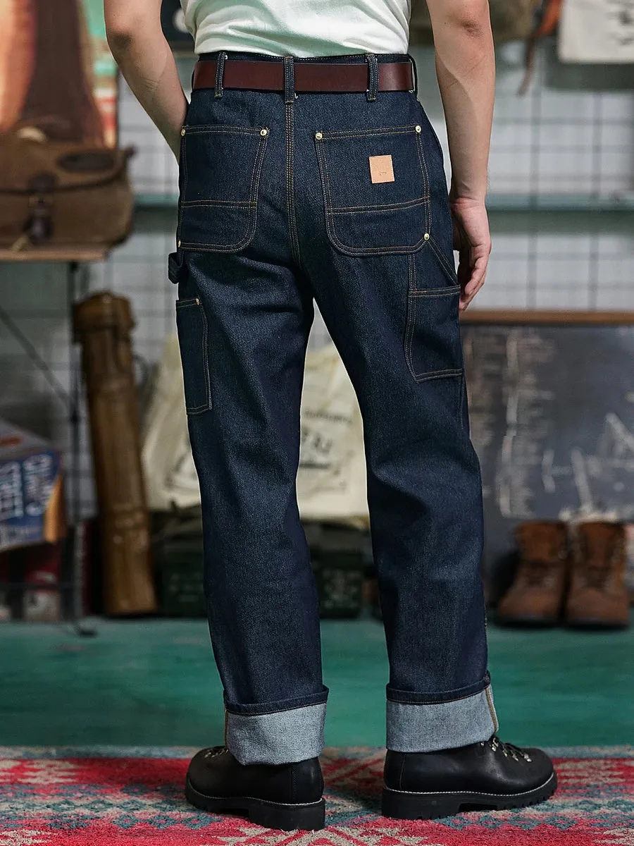 Men's High Waist Original B01 Carpenter Jeans - Vintage Workwear Outfit