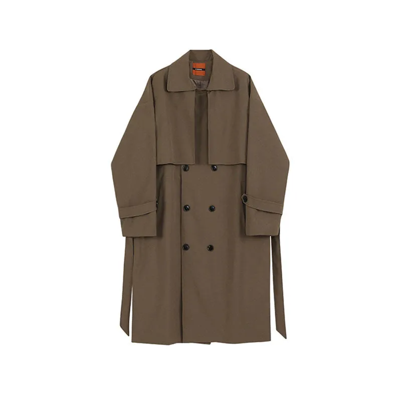 Men's Mid-length Loose Trench Coat