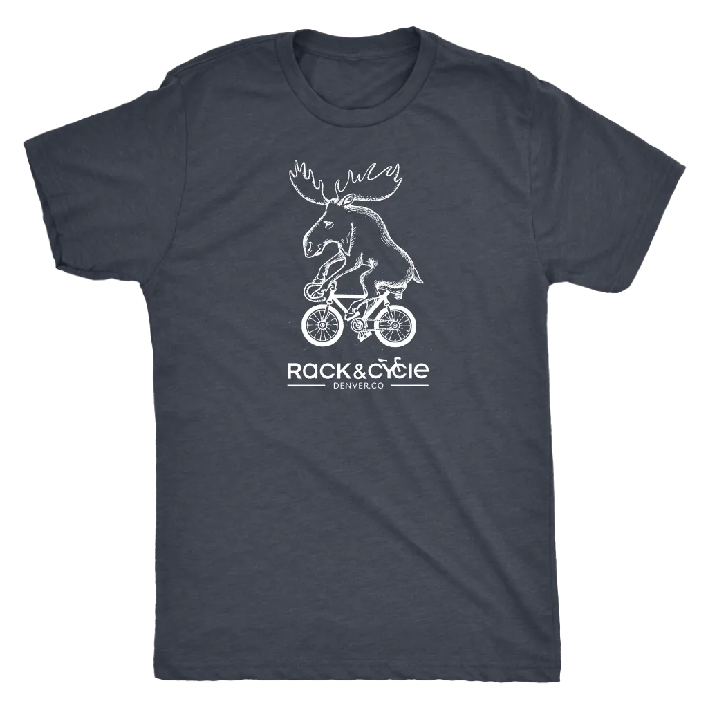 Men's Moose T-Shirt (white ink)