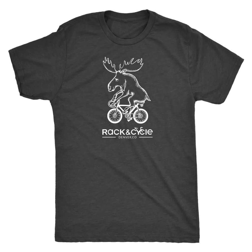 Men's Moose T-Shirt (white ink)