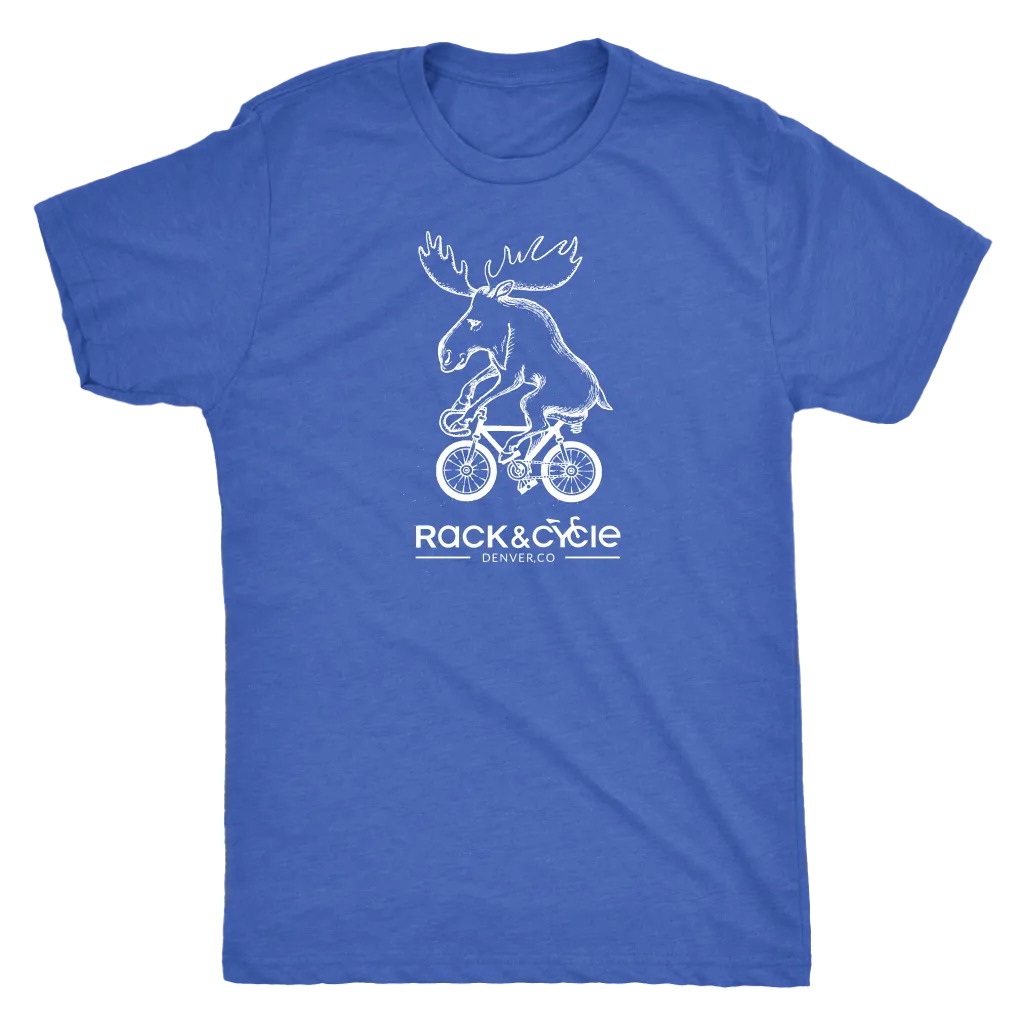 Men's Moose T-Shirt (white ink)