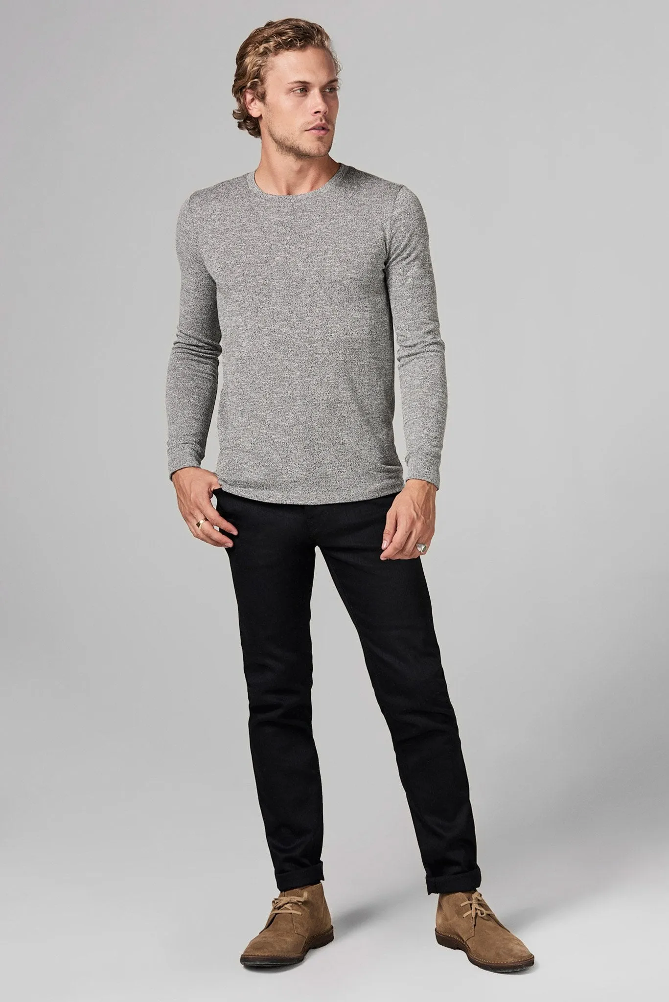 Men's Novelty Texture Long Sleeve Pullover