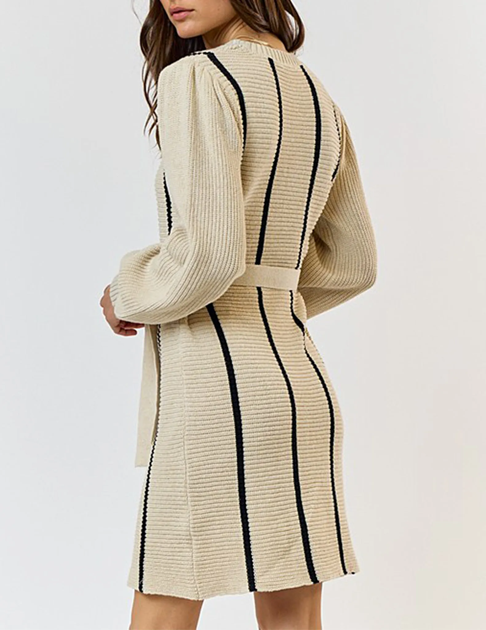 Mona Striped Knit Sweater Dress