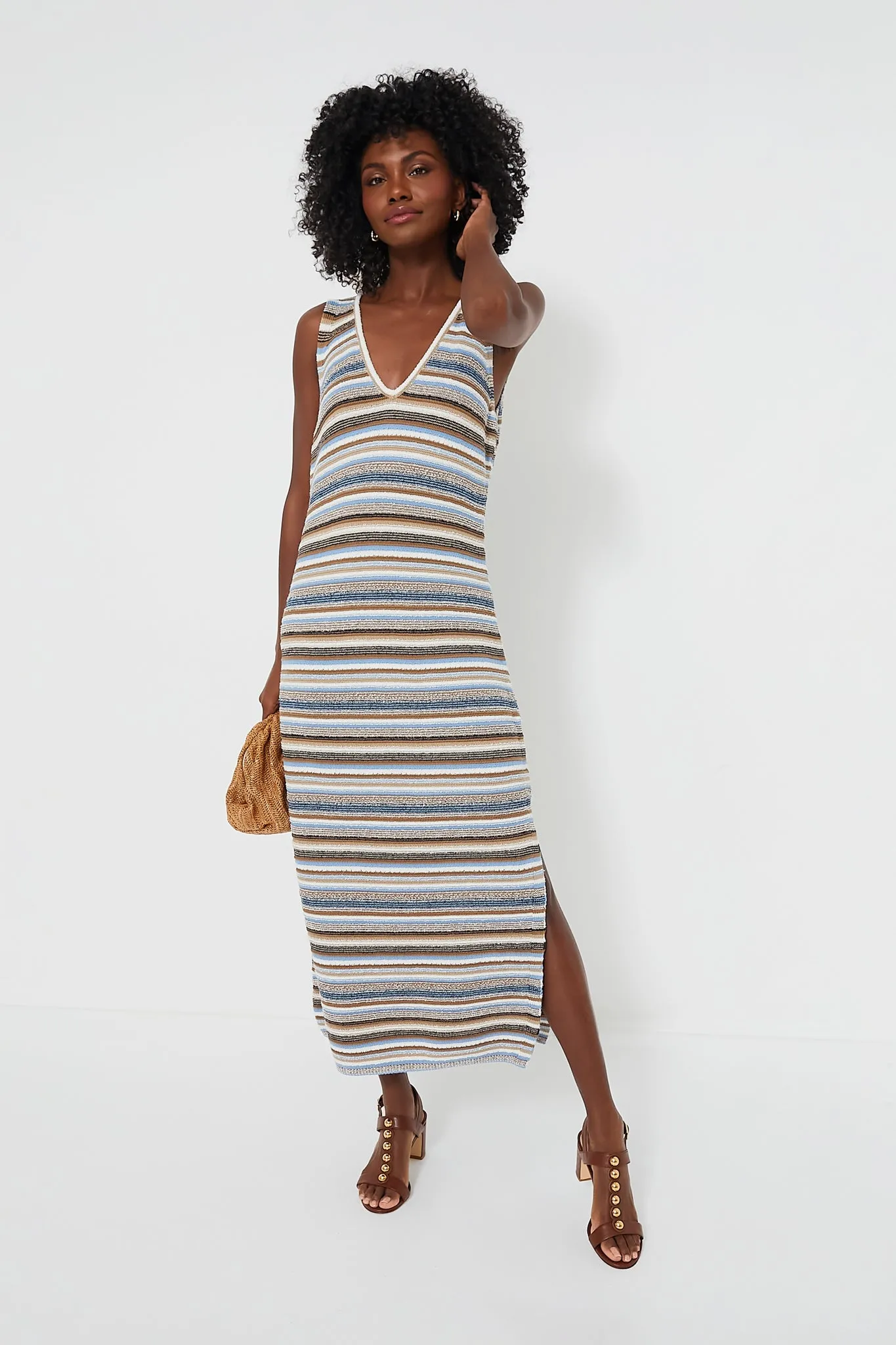 Multi Blakeney Midi Knitted Dress