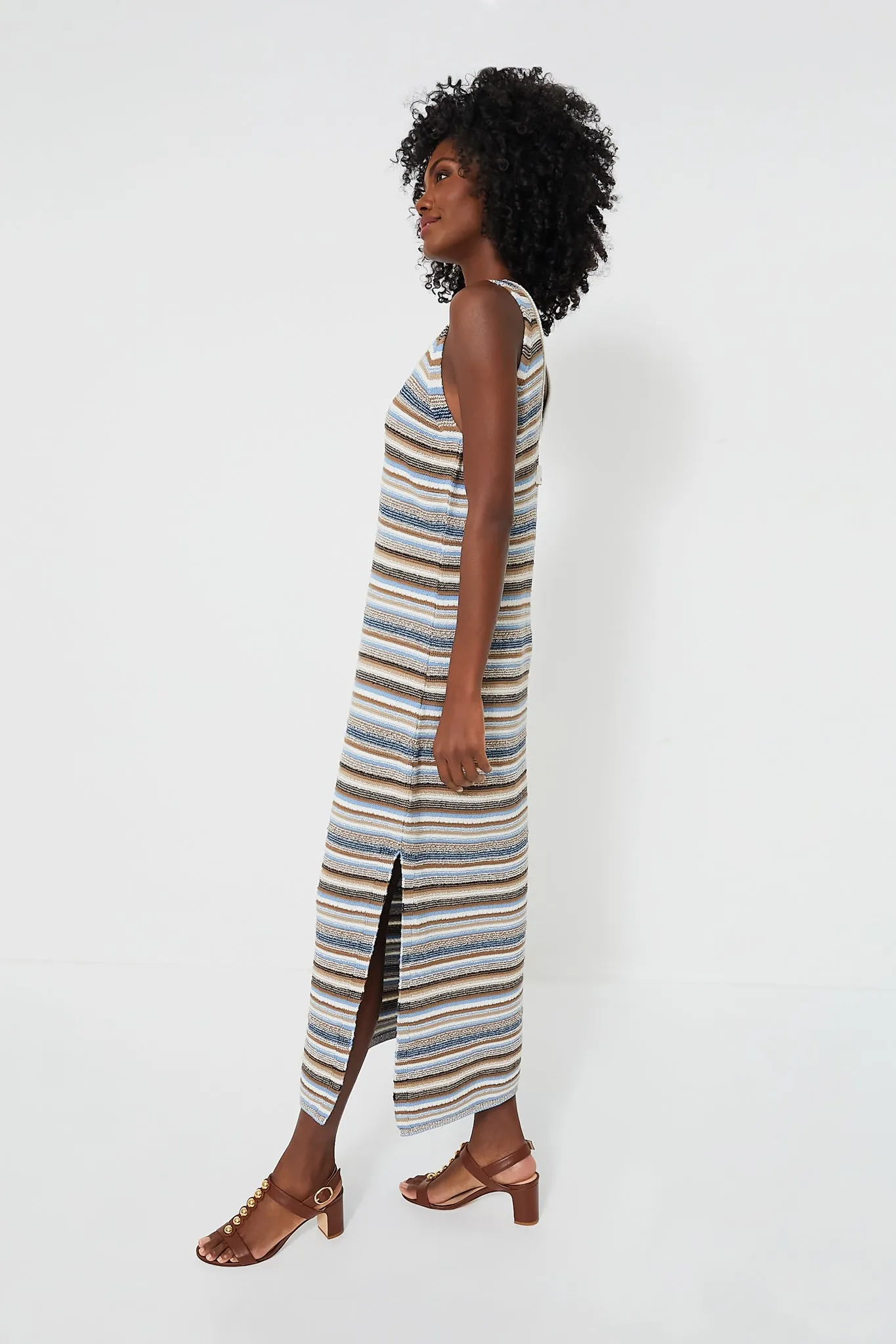 Multi Blakeney Midi Knitted Dress