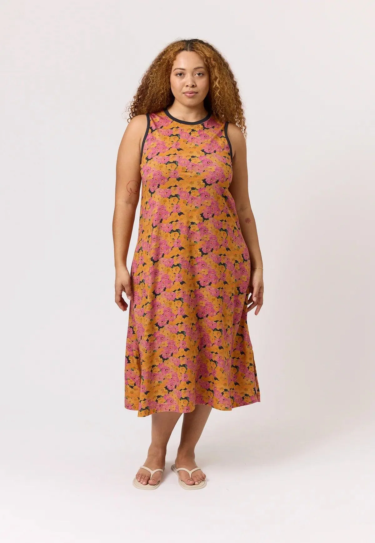 Nancybird Wren Tank Dress in Sunset Floral