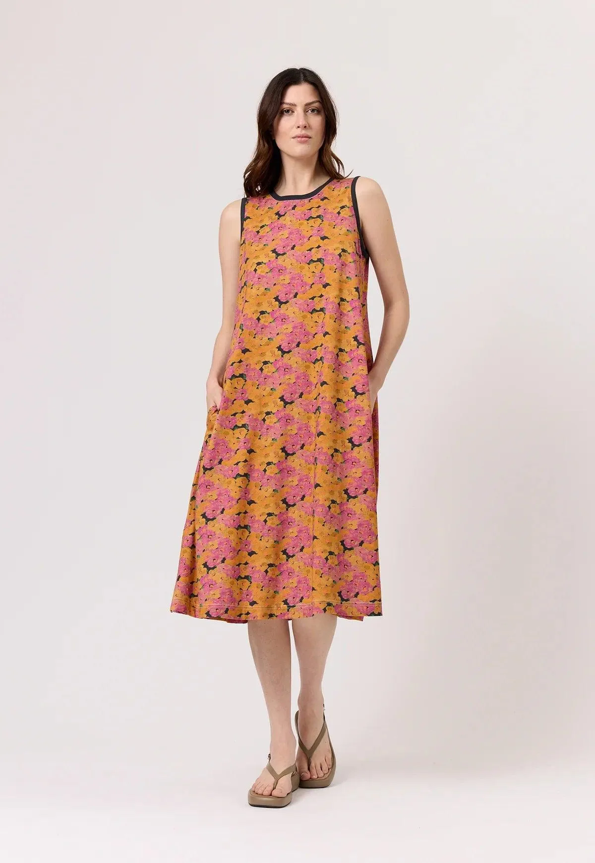 Nancybird Wren Tank Dress in Sunset Floral