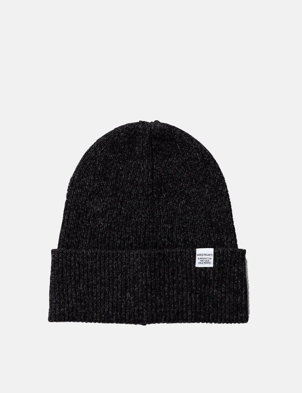 Norse Projects Twist Beanie Hat (Wool) - Charcoal Melange