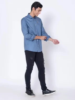 Ocean Blue Casual Shirt