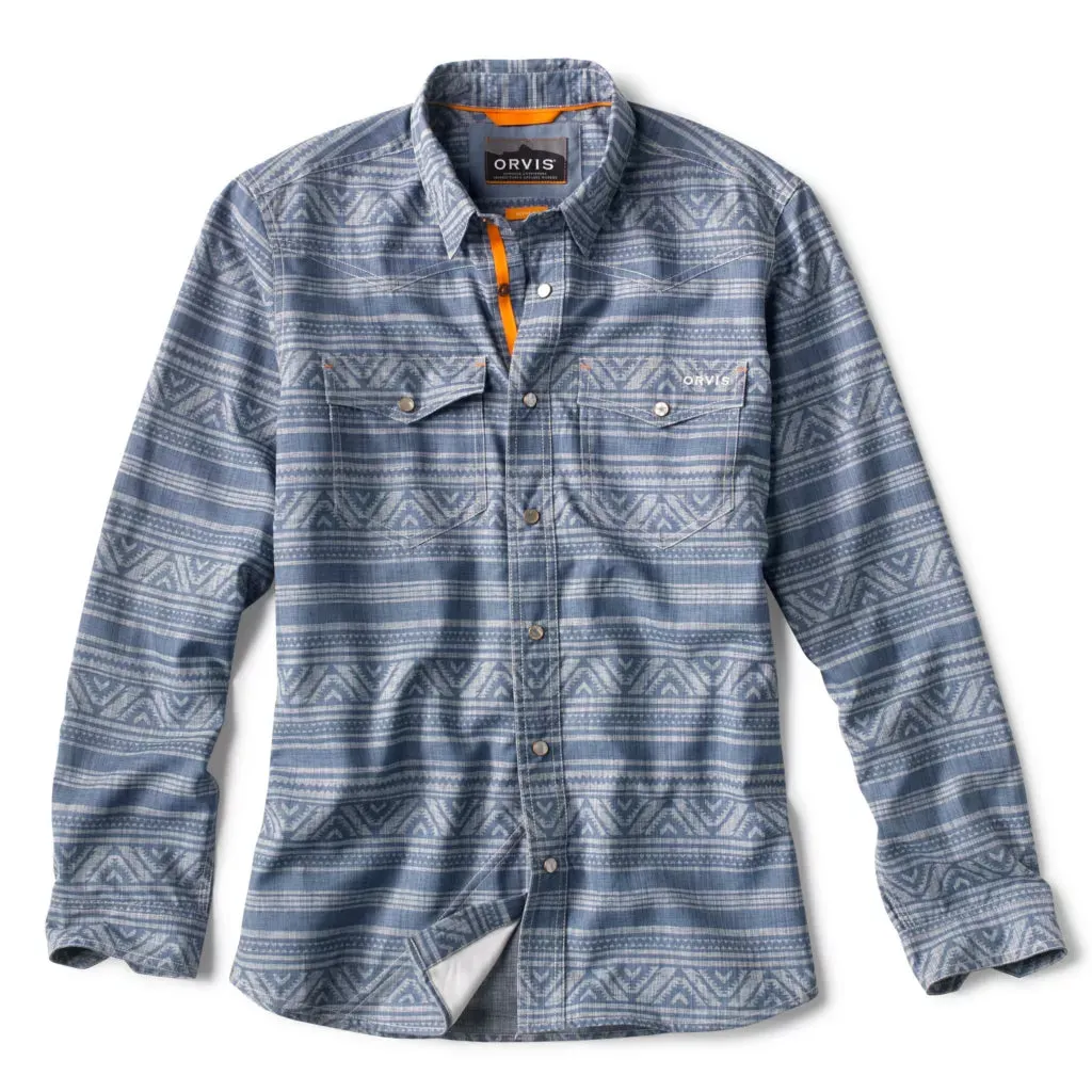 Orvis Patterned Tech Chambray Western Shirt