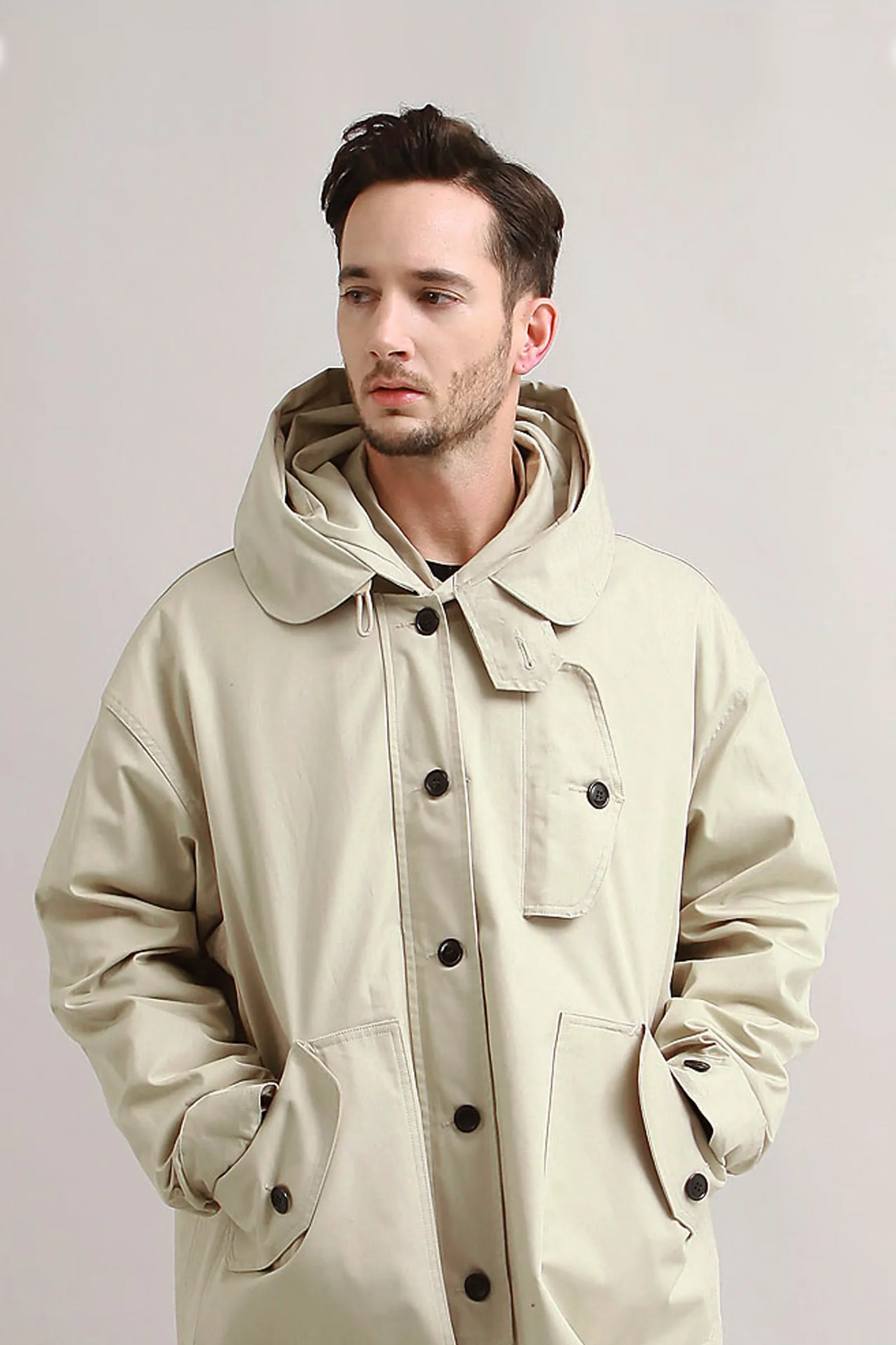 Outstanding & Co. - RAF Short Hooded Parka - Cream